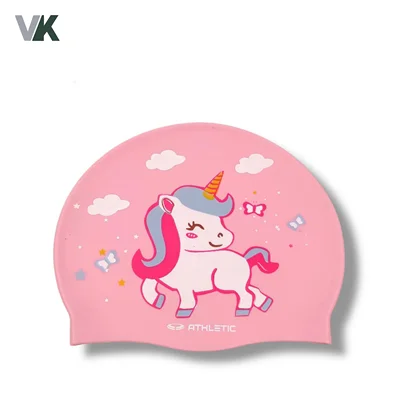 کلاه شنا بچه گانه چاپدار برند اتلتیک کد AT-7650 طرح پنج