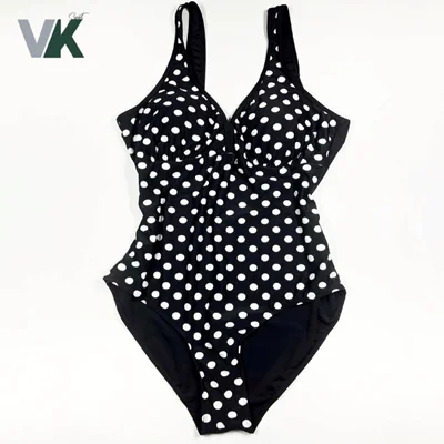 مایو شنا زنانه وارداتی پارچه ضد کلر طرح ۳ مشکی