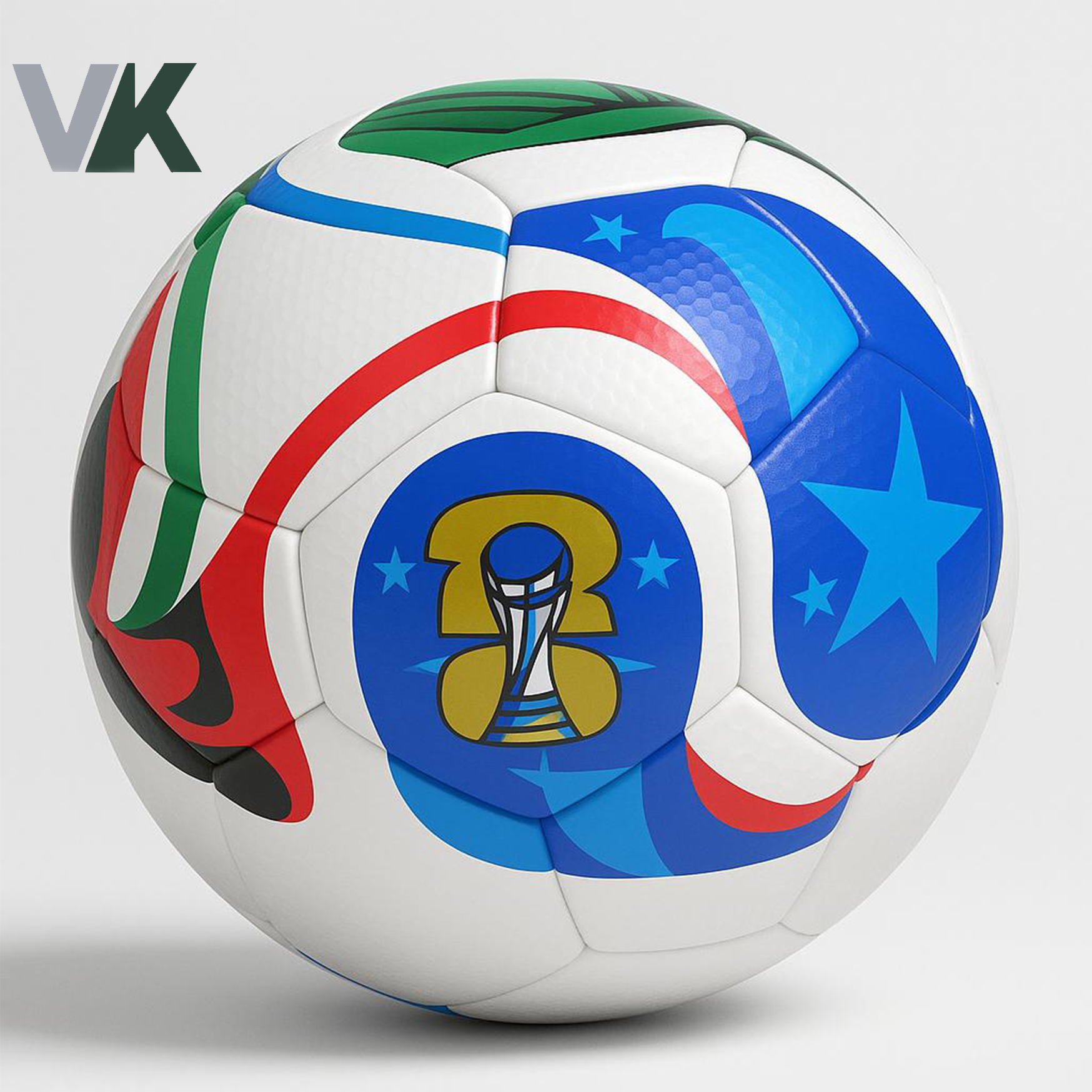 توپ فوتبال سایز 5 مدل جام جهانی 2026 شناسه 10100472