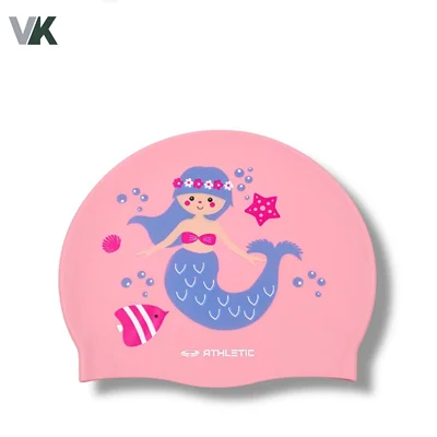 کلاه شنا بچه گانه چاپدار برند اتلتیک کد AT-7650 طرح یک
