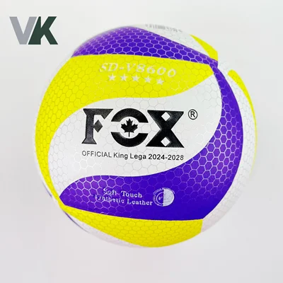 توپ والیبال برند FOX کد8600 شناسه 10100289  رنگ بنفش-زرد
