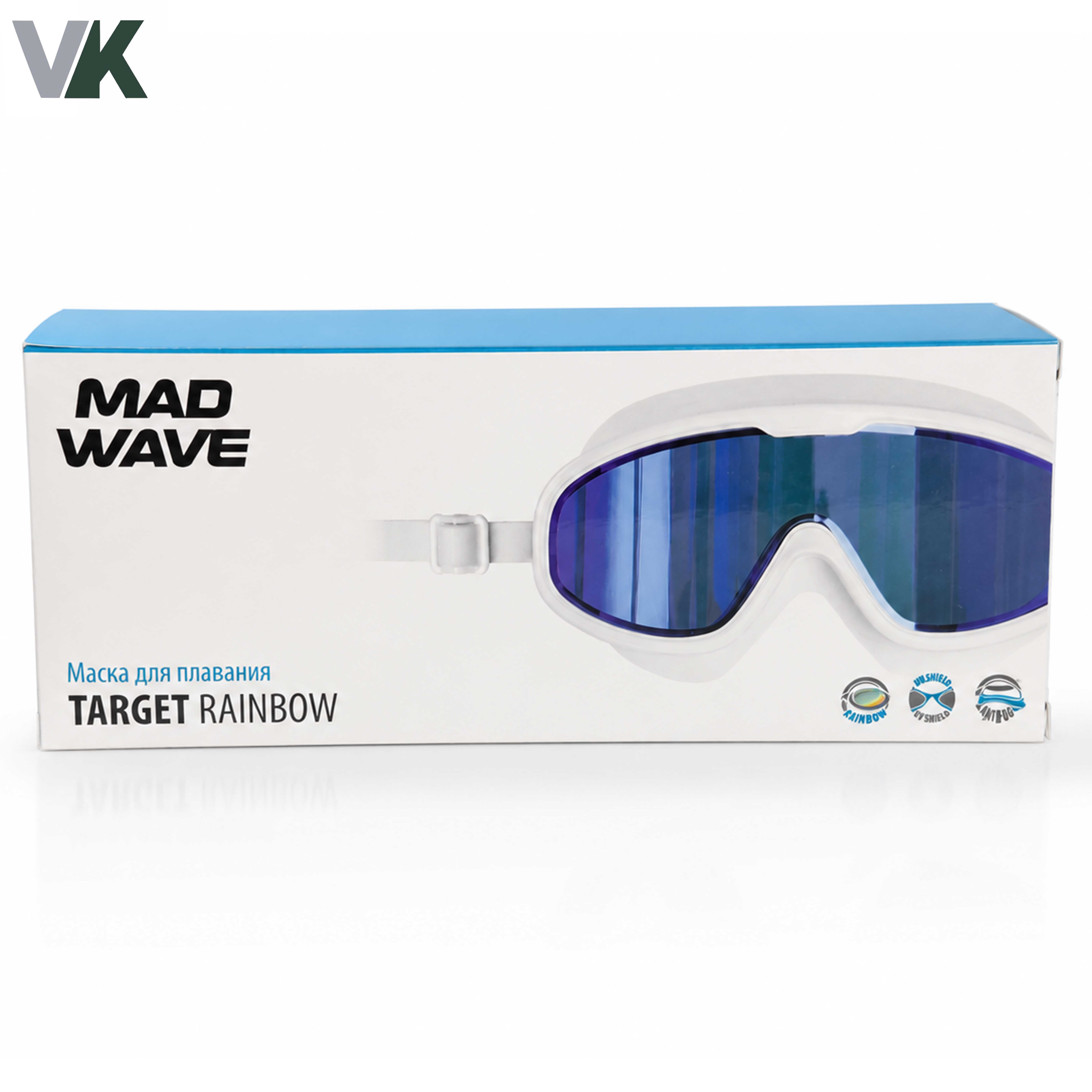 عینک شنا اورجینال برند MAD WAVE مدل TARGET RAINBOW شناسه 10100748