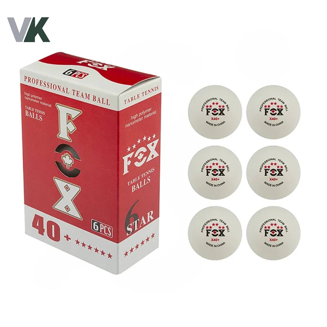 توپ پینگ پنگ فاکس FOX مدل 40 پلاس بسته 6 عددی شناسه 10100557