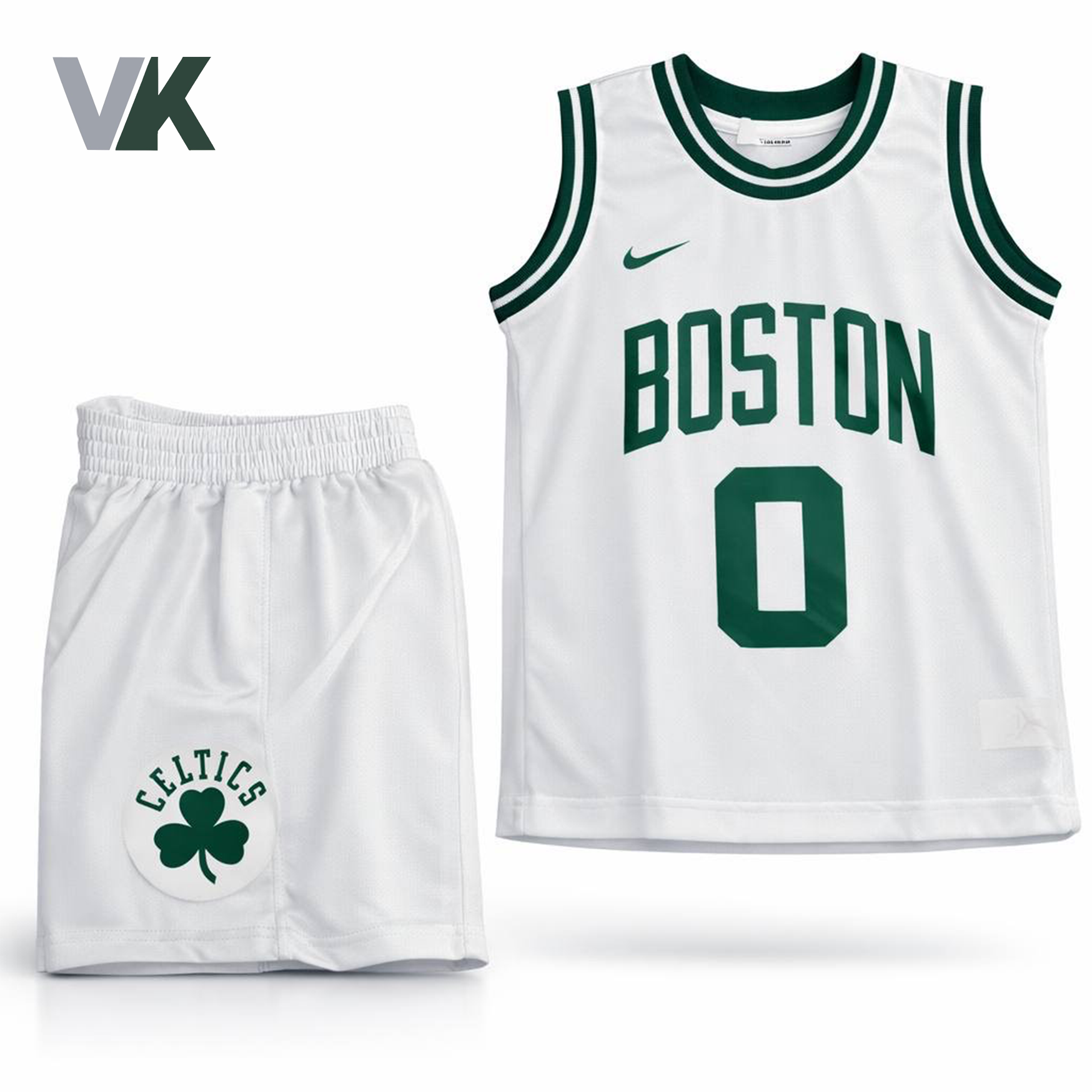 ست لباس بسکتبالی بچه گانه بوستون سلتیک شماره 0 بازیکن TATUM رنگ سفید ورژن پلیری شناسه 10100648