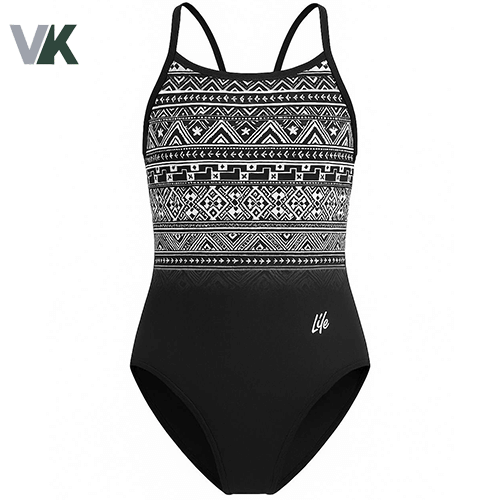 مایو زنانه دو رو برند لایف طرح 1 پارچه ضد کلر