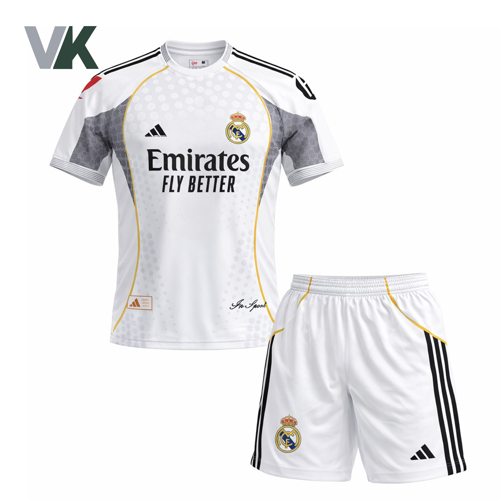 کیت باشگاهی (نوجوانان) تیم رئال مادرید (سفید) شماره 5 بازیکن BELLINGHAM شناسه 10100646